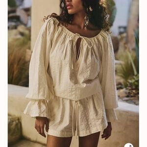 Free People free-est Estrella Romper Coconut Milk NWT